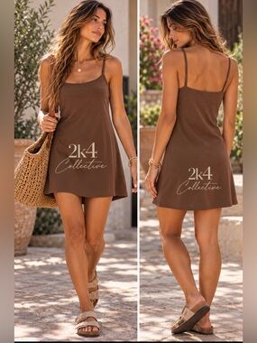 Patagonia Vitaliti Strappy Brown Athletic Casual Dress Small